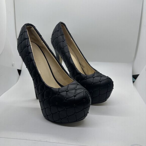 Cape Robbin CIARA-XKK-03 Platform High Heels Pumps Shoes Women's Size 7 Studded - Picture 1 of 15